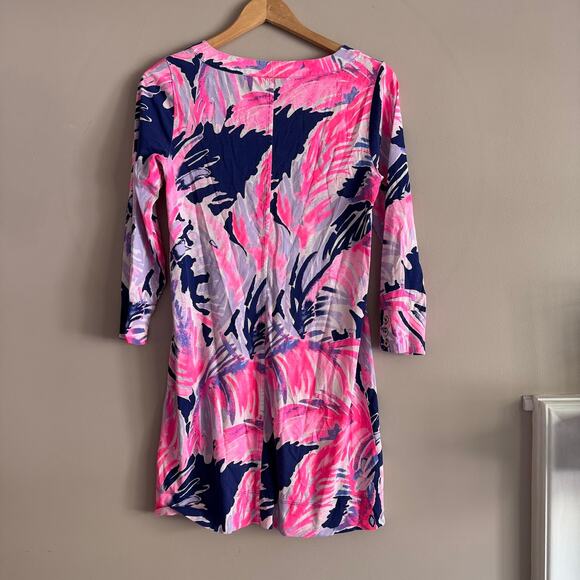 Lilly Pulitzer Pima Cotton Merrit Dress Paradise Point Pink Purple Small 26167 - Picture 6 of 6